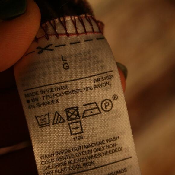 Old Navy Burgundy Stripe Long Sleeve Light Knit - Picture 5 of 7